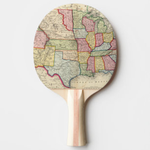 Pala De Ping Pong Mapa de los Estados Unidos, y de los territorios