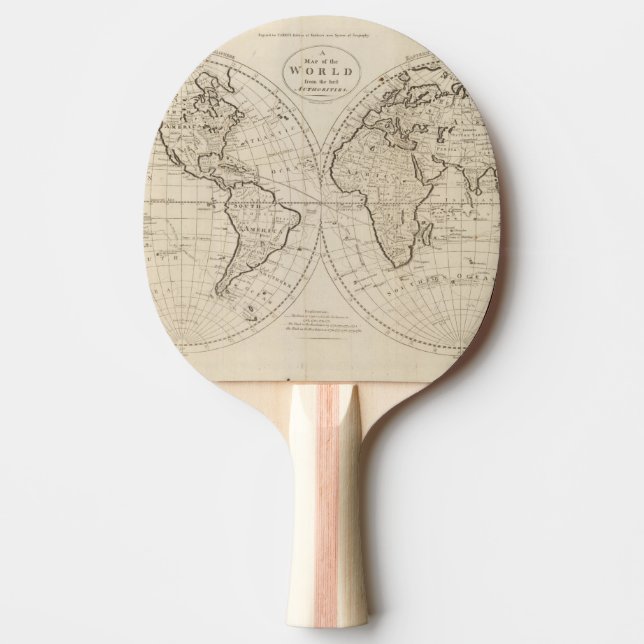 Pala De Ping Pong Mapa del mundo 2 (Anverso)
