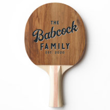 Maple Wood Retro Family Name & Year