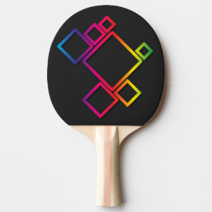Pala De Ping Pong Maravillosas y coloridas plazas en negro Nº 1