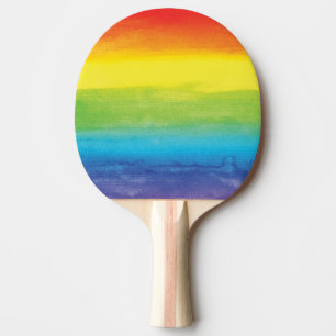 Pala De Ping Pong Maravilloso orgullo arcoiris acuarela