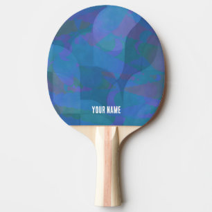 Pala De Ping Pong Mareas de Azure - Geometría de abstracto oceánico