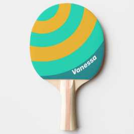 Pala De Ping Pong Mares Iluminados por el Sol Círculo Franja con Nom
