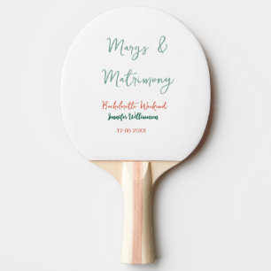 Pala De Ping Pong Margs y matrimonio agregar nombre fecha despedida