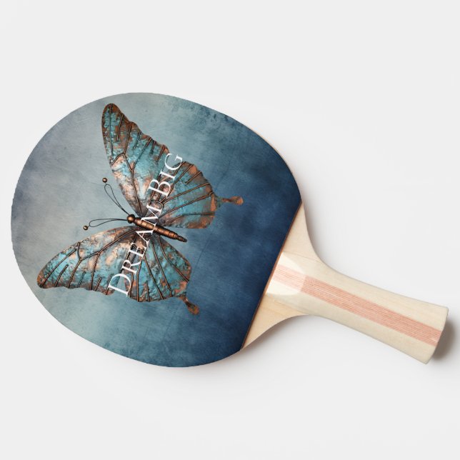 Pala De Ping Pong Mariposa de textura gris azul (Lateral)