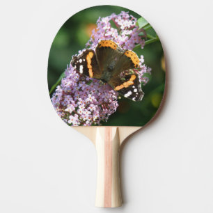 Pala De Ping Pong Mariposa del Almirante Rojo y Buddleia Ping Pong