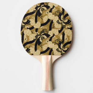 Pala De Ping Pong Mariposa Japonesa Vintage Patrón G.A. Audsley