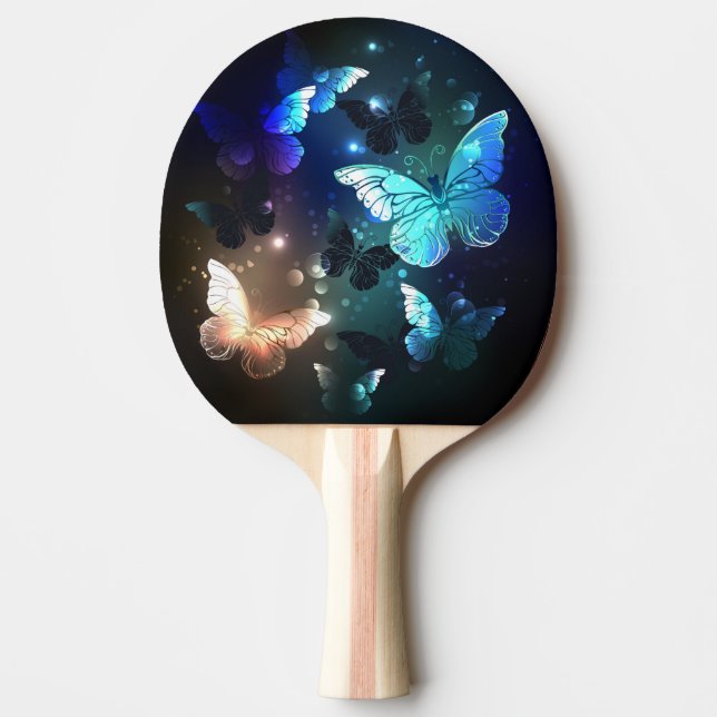 Pala De Ping Pong Mariposa nocturna revoloteando (Anverso)