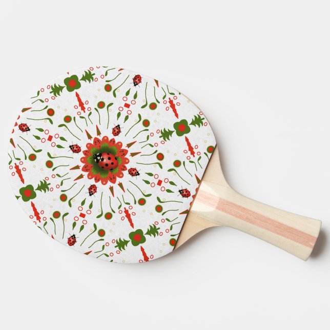 Pala De Ping Pong Mariquita de Navidad (Lateral)