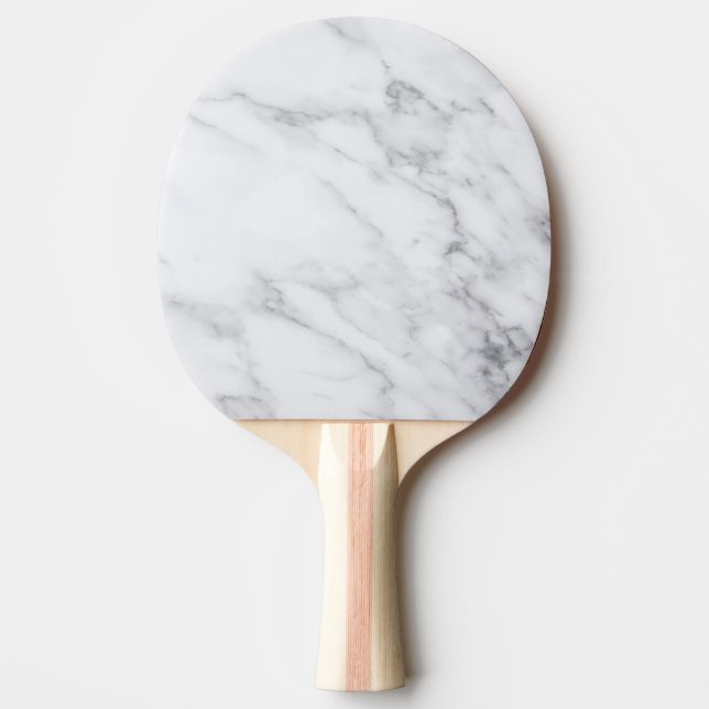 Pala De Ping Pong Mármol Blanco Limpio Moderno Simple Piedra (Anverso)