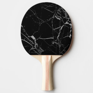 Pala De Ping Pong Mármol de vena negra y plateada