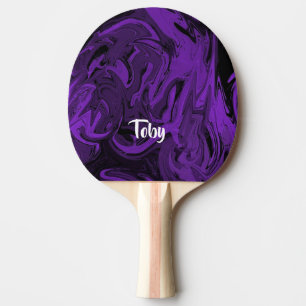 Pala De Ping Pong Mármol morado y negro pulido