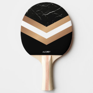 Pala De Ping Pong Mármol negro elegante
