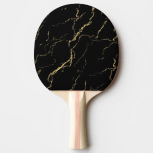 Pala De Ping Pong Mármol negro y dorado agudo