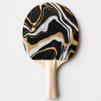 Pala De Ping Pong Mármol negro y oro