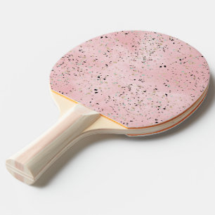 Pala De Ping Pong Mármol rosa y oro Terrazo