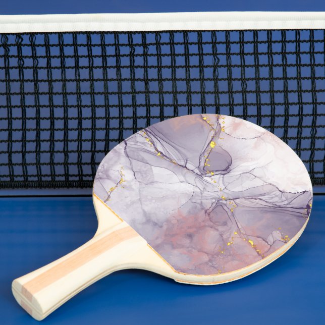 Pala De Ping Pong Mármol violeta y dorado (in situ)