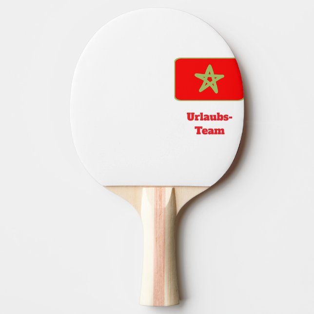 Pala De Ping Pong Marokko flagge urlaubs team (Anverso)