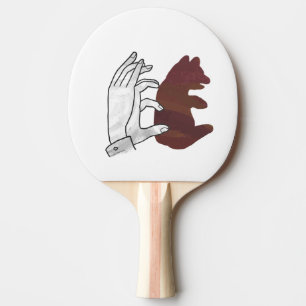Pala De Ping Pong Marrón de ojivas de silueta de mano