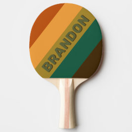 Pala De Ping Pong Marsh de bosque vintage negrita con nombre