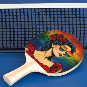 Pala De Ping Pong Más Orgullo Menos Prejuicio Mes del Orgullo LGBTQ