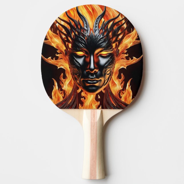 Pala de Ping Pong Máscara Ardiente (Anverso)