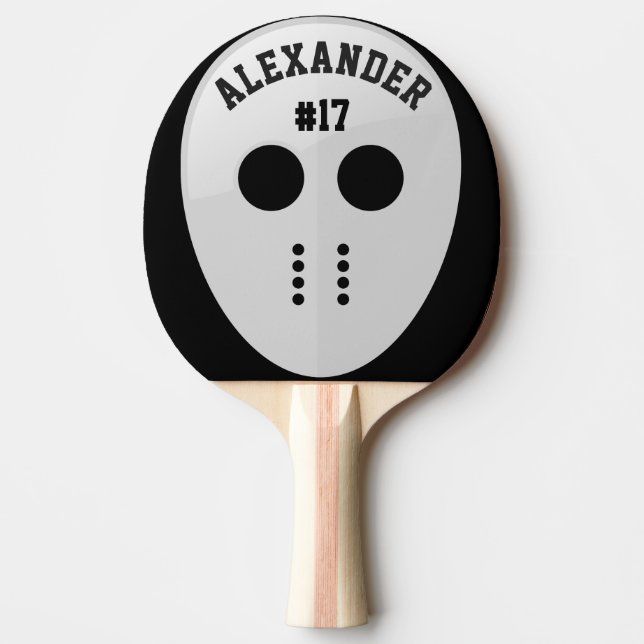 Pala De Ping Pong Máscara de hockey personalizada (Anverso)