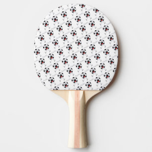 Pala De Ping Pong Mascota de Balón de Fútbol Sonriente