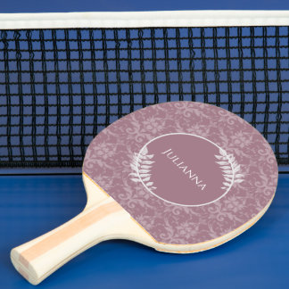 Pala De Ping Pong Mauve Elegant Damask Personalizado Ping Pong Paddl
