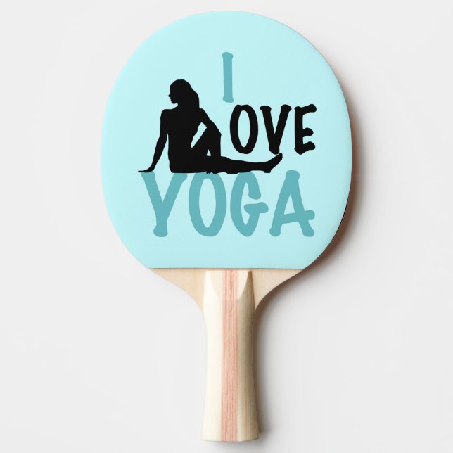 Pala De Ping Pong Me encanta el yoga (Anverso)