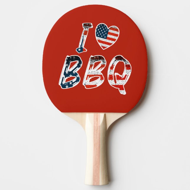 Pala De Ping Pong Me encanta la barbacoa (Anverso)
