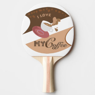 Pala De Ping Pong Me encanta mi café retro Java