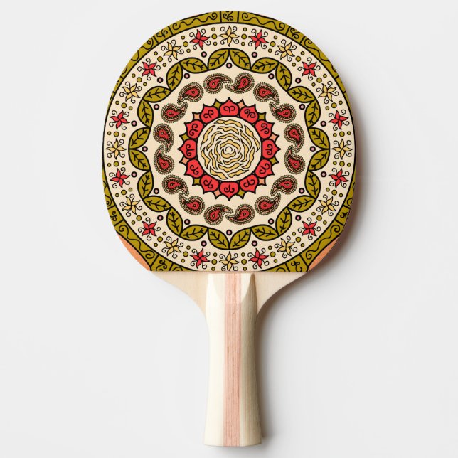 Pala De Ping Pong Mehndi Fantasy Gold Ping Pong Paddle (Anverso)