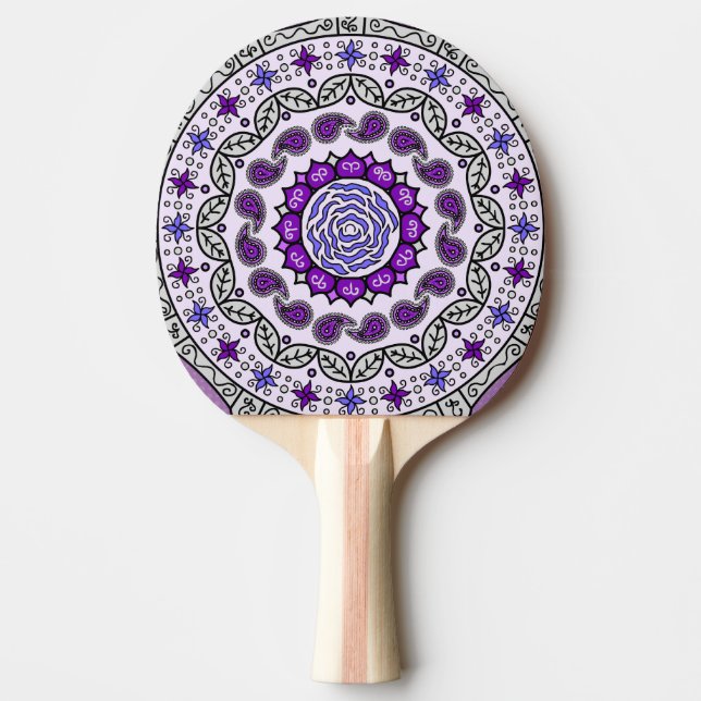 Pala De Ping Pong Mehndi Fantasy Silver Ping Pong Paddle (Anverso)