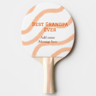 Pala De Ping Pong Mejor abuelo siempre naranja rayas espiral añadir 