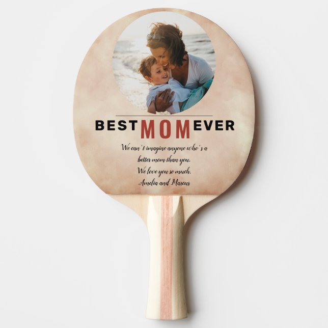 Pala De Ping Pong Mejor foto de mamá del día de la madre (Anverso)
