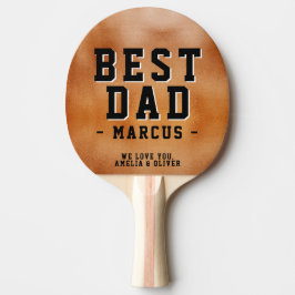 Pala De Ping Pong Mejor Naranja de papá Día del Padre Metálico Keeps