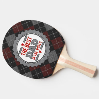 Pala De Ping Pong Mejor papá de Maroon y Gray Argyle