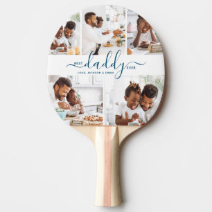 Pala De Ping Pong Mejor Papá del Mundo  Collage de Fotos Regalo del 