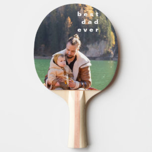 Pala De Ping Pong Mejor Papá del Mundo Superposición de Foto Persona