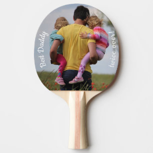 Pala De Ping Pong Mejor papá dos veces por foto personalizado de ge