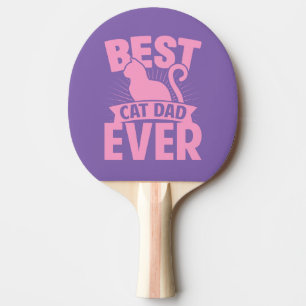 Pala De Ping Pong Mejor Papá Gato - Silhouette Gato