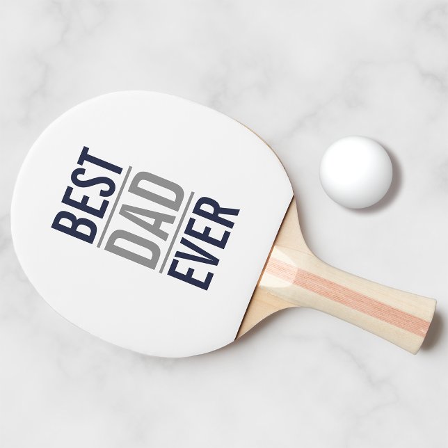 Pala De Ping Pong Mejor Papá Nunca | Azul marino moderno (Subido por el creador)