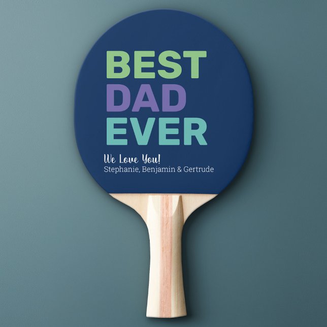 Pala De Ping Pong Mejor Papá Nunca - Saludo Sincero (Custom Ping Pong Paddle)