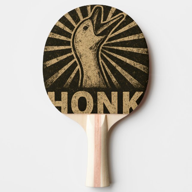 Pala De Ping Pong Meme de pollo de pato con honk Goose (Anverso)