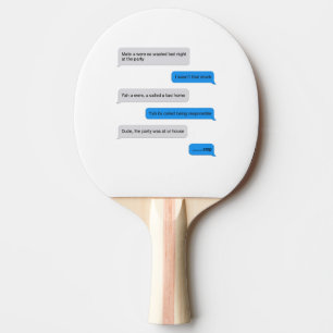 Pala De Ping Pong Mensaje de texto divertido