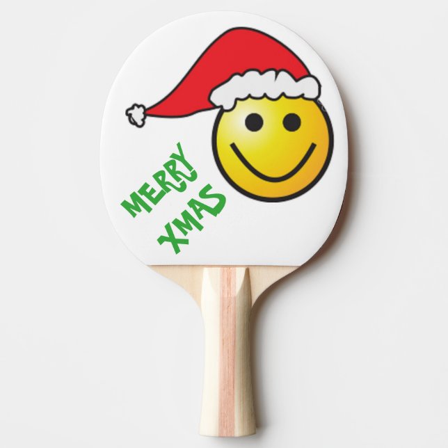 PALA DE PING PONG MERRY CHRISTMAS FACE SANTA (Anverso)