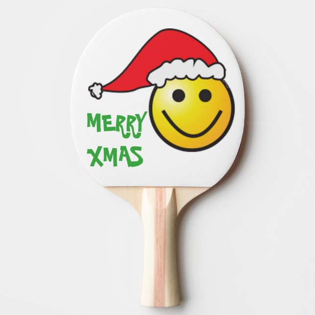 PALA DE PING PONG MERRY CHRISTMAS FACE SANTA CLAUS (Anverso)