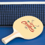 Pala De Ping Pong Merry Christmas Vintage Design | Rojo y Verde<br><div class="desc">Merry Christmas Vintage Design | Rojo y Verde</div>