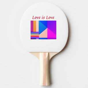Pala De Ping Pong Mes del orgullo gay colorido LGBTQ amor añadir nom